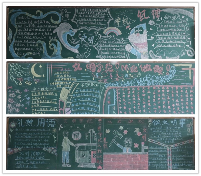 电气工程学院开展文明守纪从我做起黑板报活动